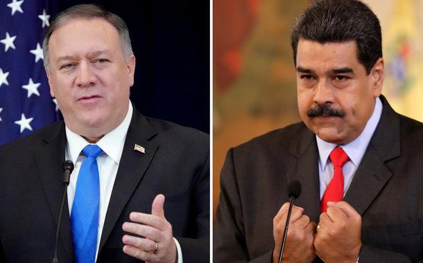 Mike Pompeo e Nicolás Maduro