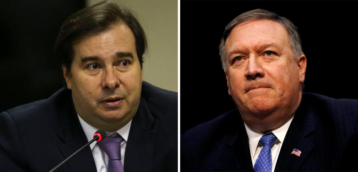 Rodrigo Maia e Mike Pompeo