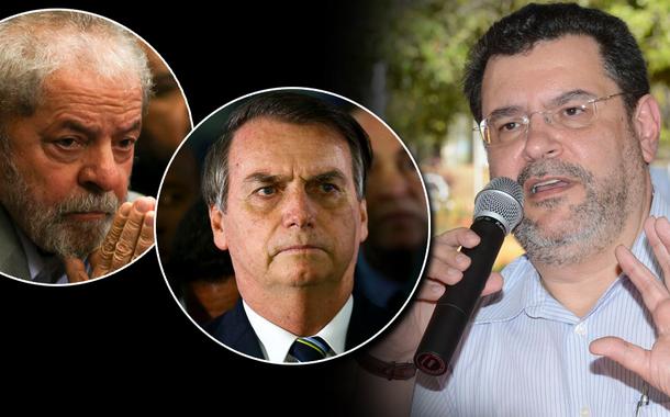 Lula, Jair Bolsonaro e Rui Costa Pimenta