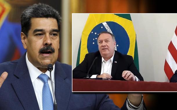 Nicolas Maduro, Mike Pompeo e Ernesto Araújo