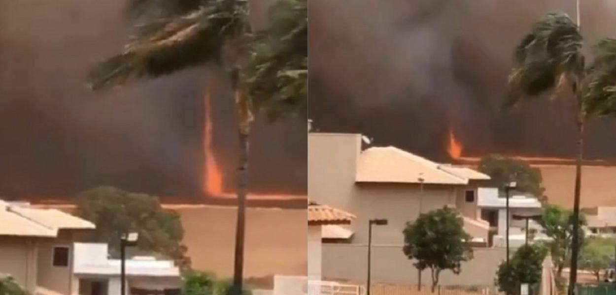 Remoinho de fogo em ribeirão preto