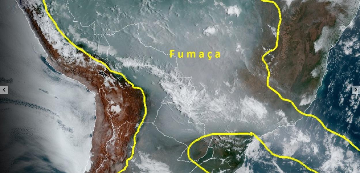Fumaça do Brasil começa a se alastrar para países vizinhos