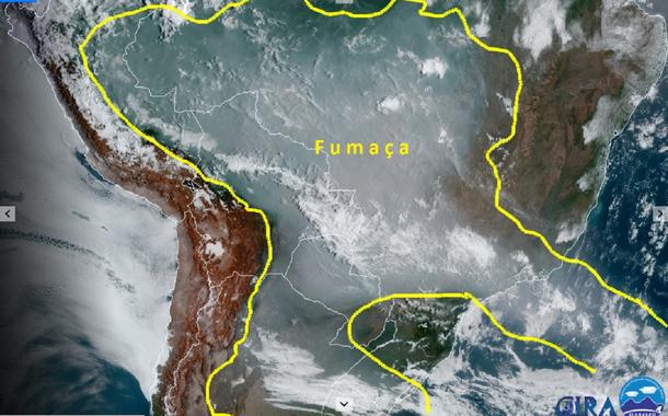 Fumaça do Brasil começa a se alastrar para países vizinhos