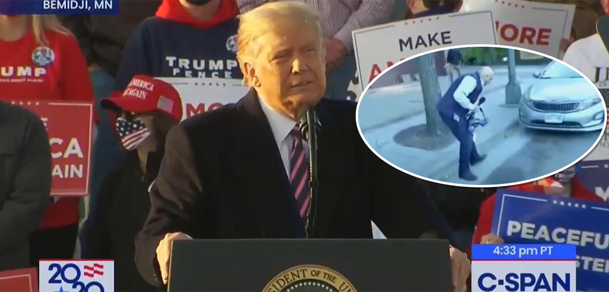Donald Trump e Ali Velshi ferido