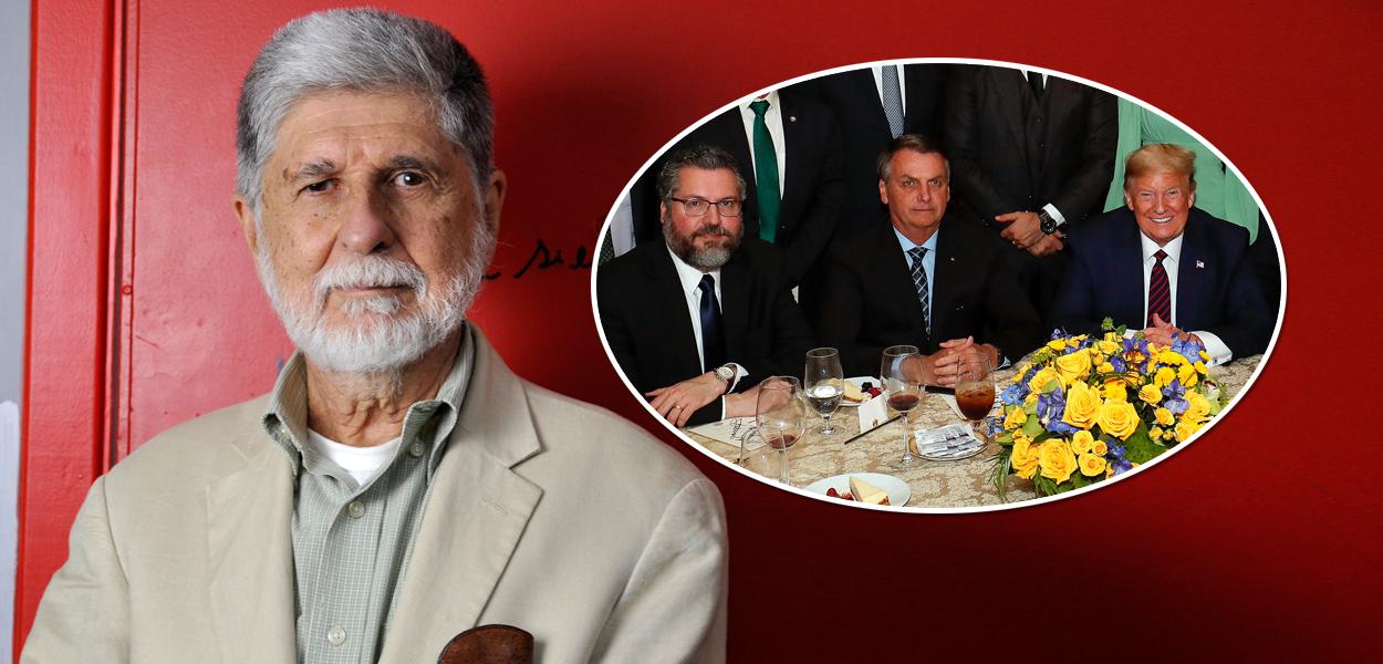Celso Amorim e Ernesto Araújo com Bolsonaro e Trump
