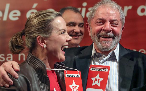 Gleisi Hoffmann e Lula