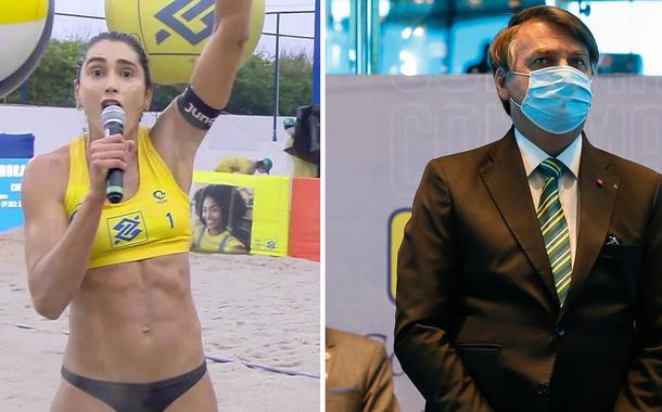 Carol Solberg e Jair Bolsonaro