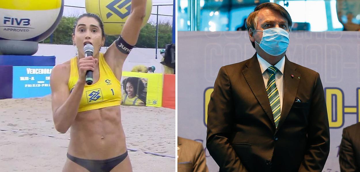 Carol Solberg e Jair Bolsonaro