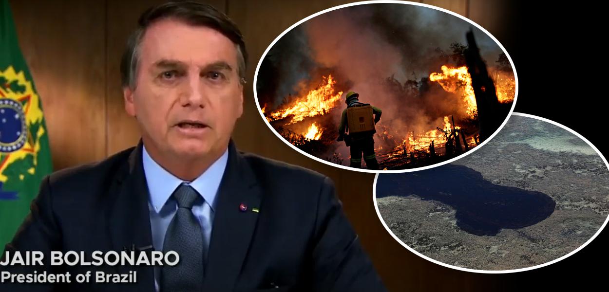 Jair Bolsonaro, Pantanal em chamas e óleo no Nordeste