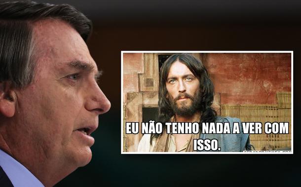 Bolsonaro discursando na ONU e meme