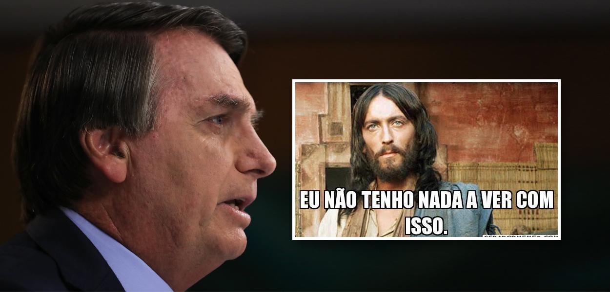 Bolsonaro discursando na ONU e meme