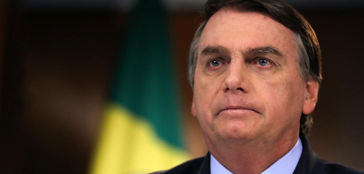 Presidente da República Jair Bolsonaro, durante gravação de discurso para a 75ª Assembleia Geral da ONU. 22 de setembro de 2020