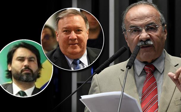 Léo Índio, Mike Pompeo e senador Chico Rodrigues (DEM)