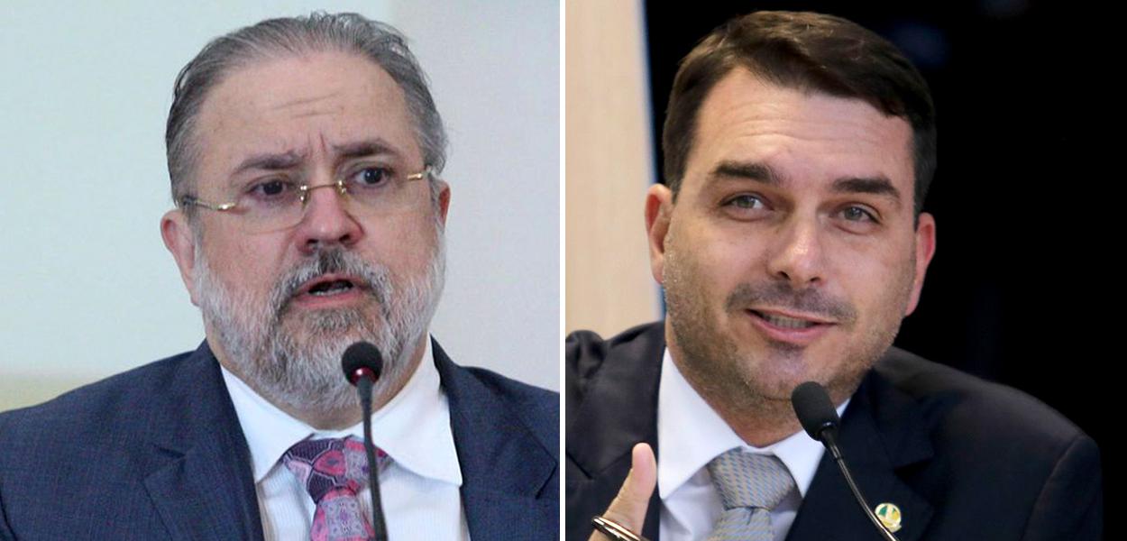 Augusto Aras e Flávio Bolsonaro