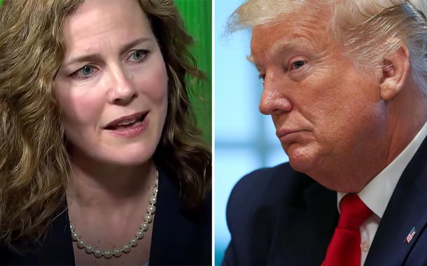 Amy Coney Barret e Donald Trump