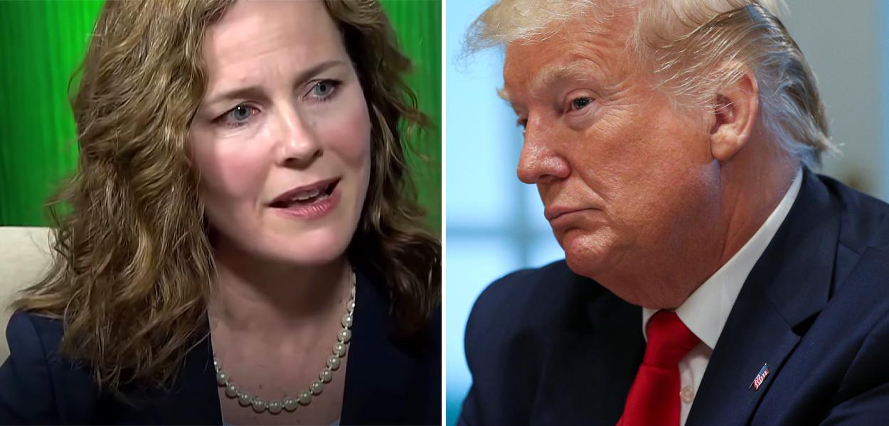 Amy Coney Barret e Donald Trump
