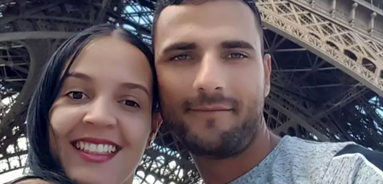 Imagem do casal Franciele Alves e Rodrigo Martin publicada pelo paranaense nas redes sociais.