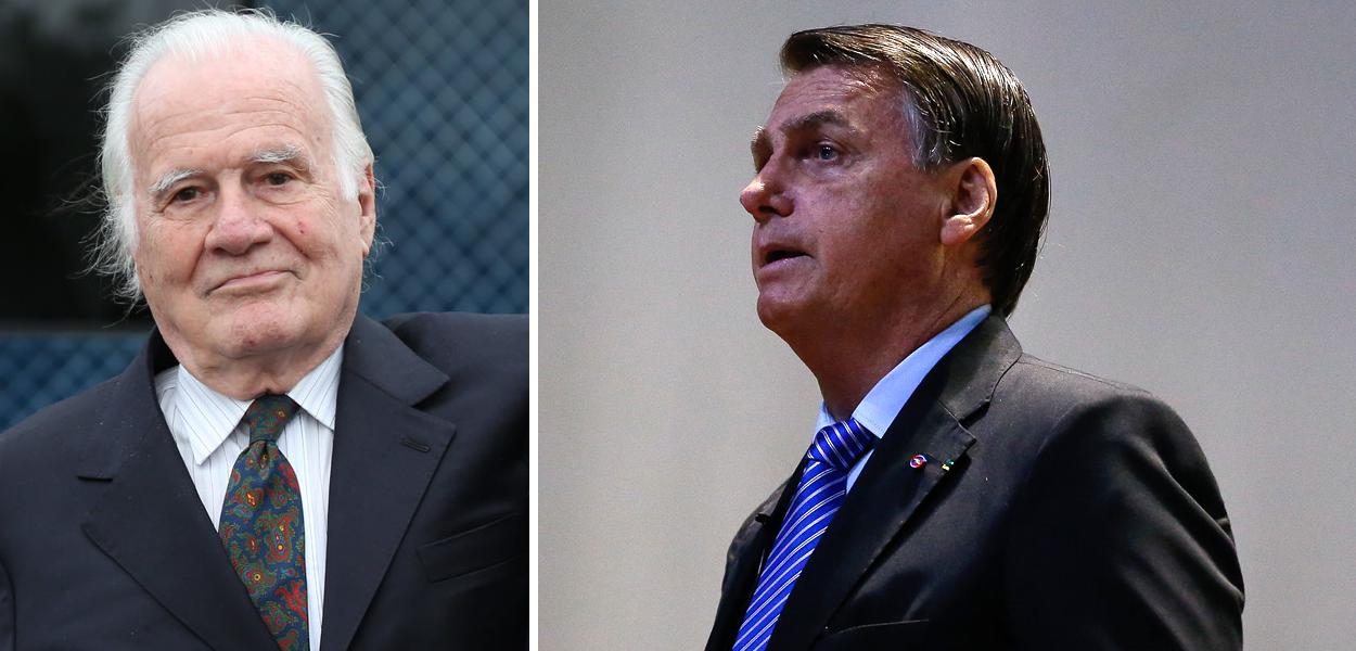 Mino Carta e Jair Bolsonaro