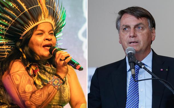 Sônia Guajajara e Jair Bolsonaro