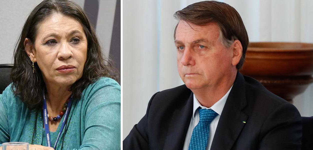 Tereza Cruvinel e Jair Bolsonaro