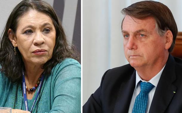 Tereza Cruvinel e Jair Bolsonaro