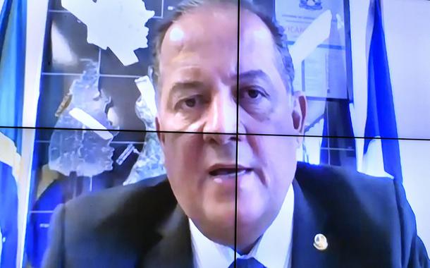 Senador Eduardo Gomes (MDB-TO) em pronunciamento via videoconferência.
