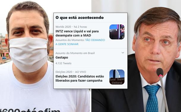 Guilherme Boulos e Jair Bolsonaro