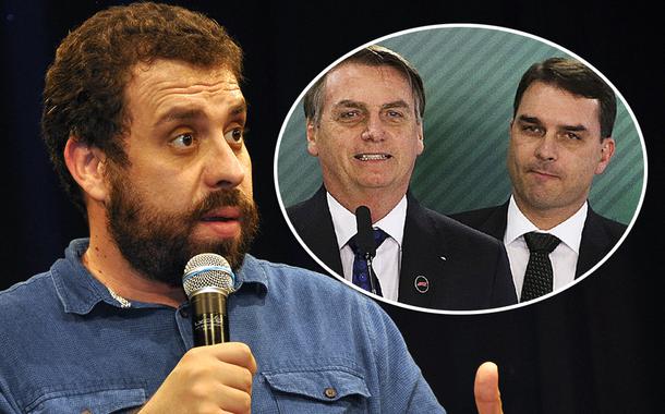 Guilherme Boulos, Jair e Flávio Bolsonaro