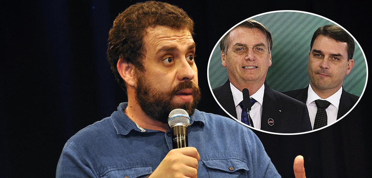 Guilherme Boulos, Jair e Flávio Bolsonaro