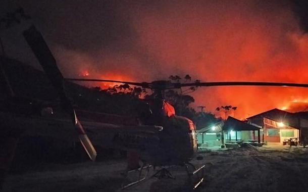 Incêndio no Parque Estadual do Ibitipoca.