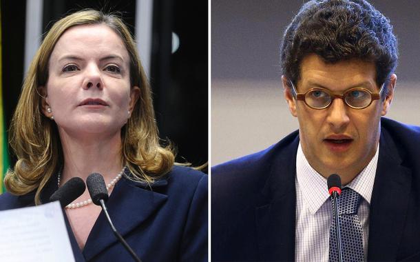 Gleisi Hoffmann e Ricardo Salles