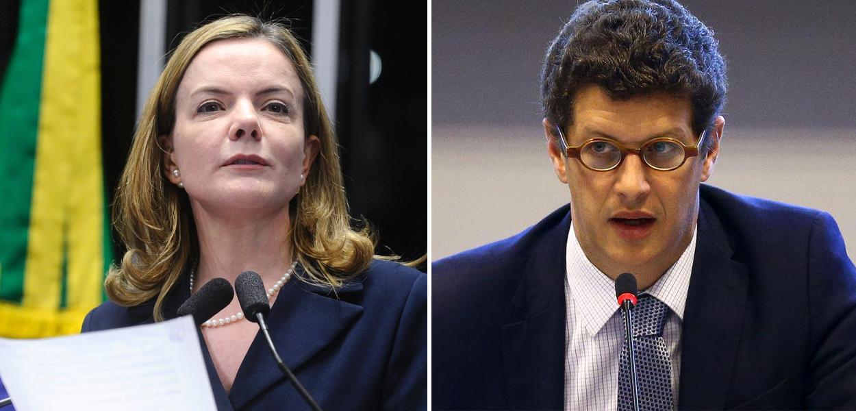 Gleisi Hoffmann e Ricardo Salles