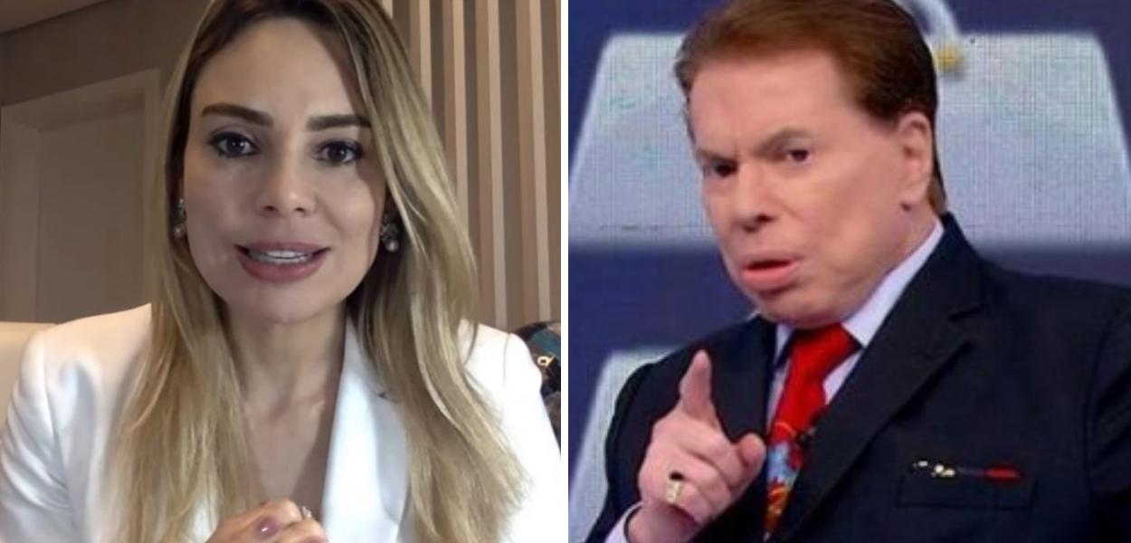 Rachel Sheherazade e Silvio Santos