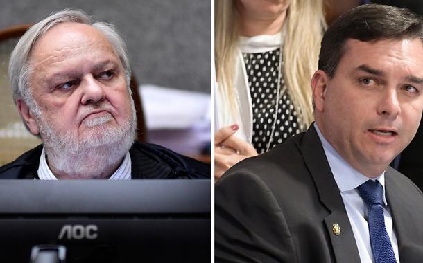 Ministro Félix Fischer e Flávio Bolsonaro