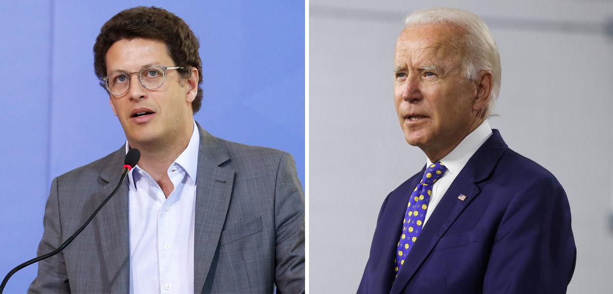 Ricardo Salles e Joe Biden