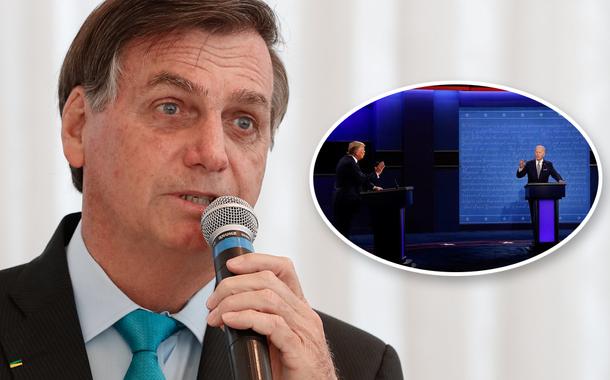 Jair Bolsonaro e Donald Trump em debate com Joe Biden