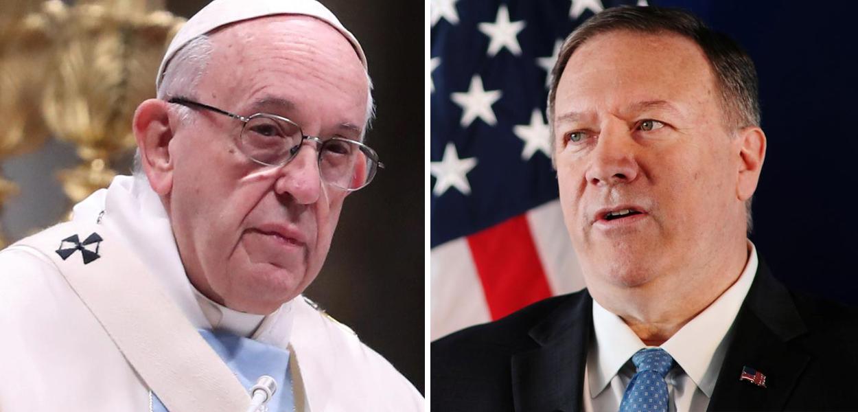 Papa Francisco e Mike Pompeo