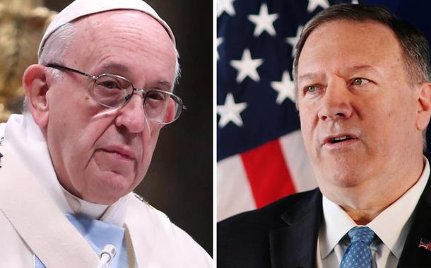Papa Francisco e Mike Pompeo