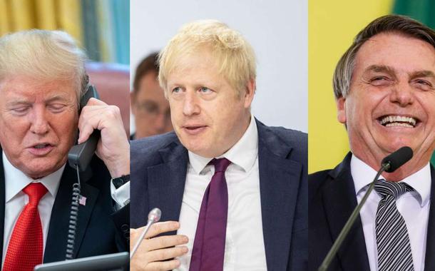 Donald Trump, Boris Johnson e Jair Bolsonaro