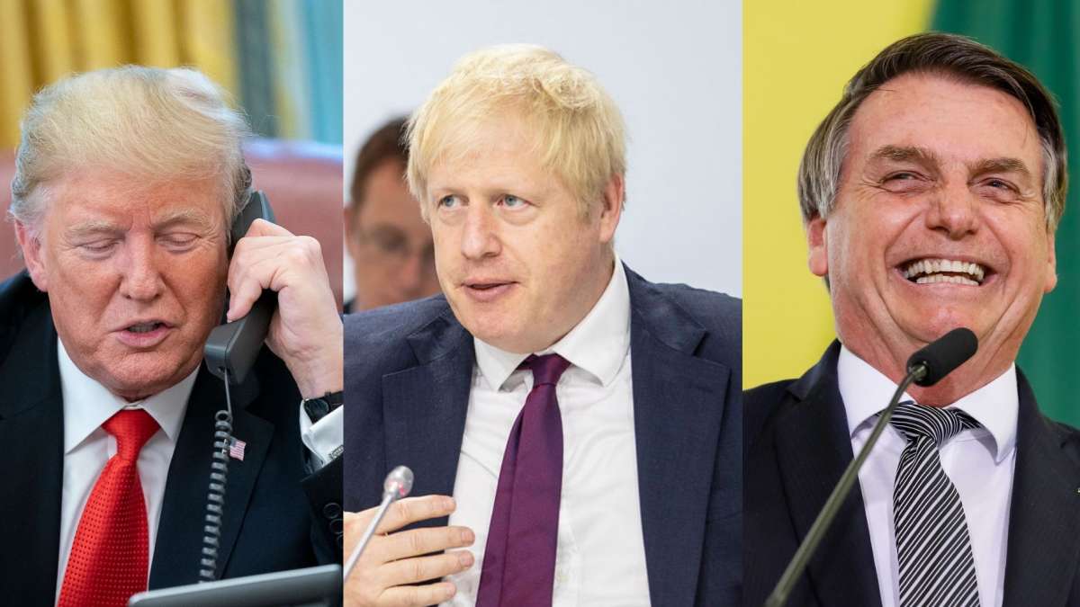 Donald Trump, Boris Johnson e Jair Bolsonaro