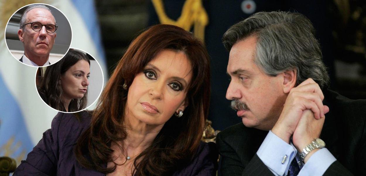 Carlos Fernando Rosenkrantz, presidente do STF argentino, Vanesa Siley, deputada, Alberto Fernández e Cristina kirchner