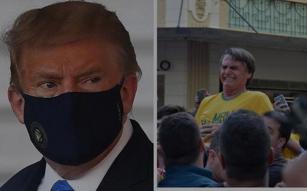 Trump com covid e facada de Bolsonaro