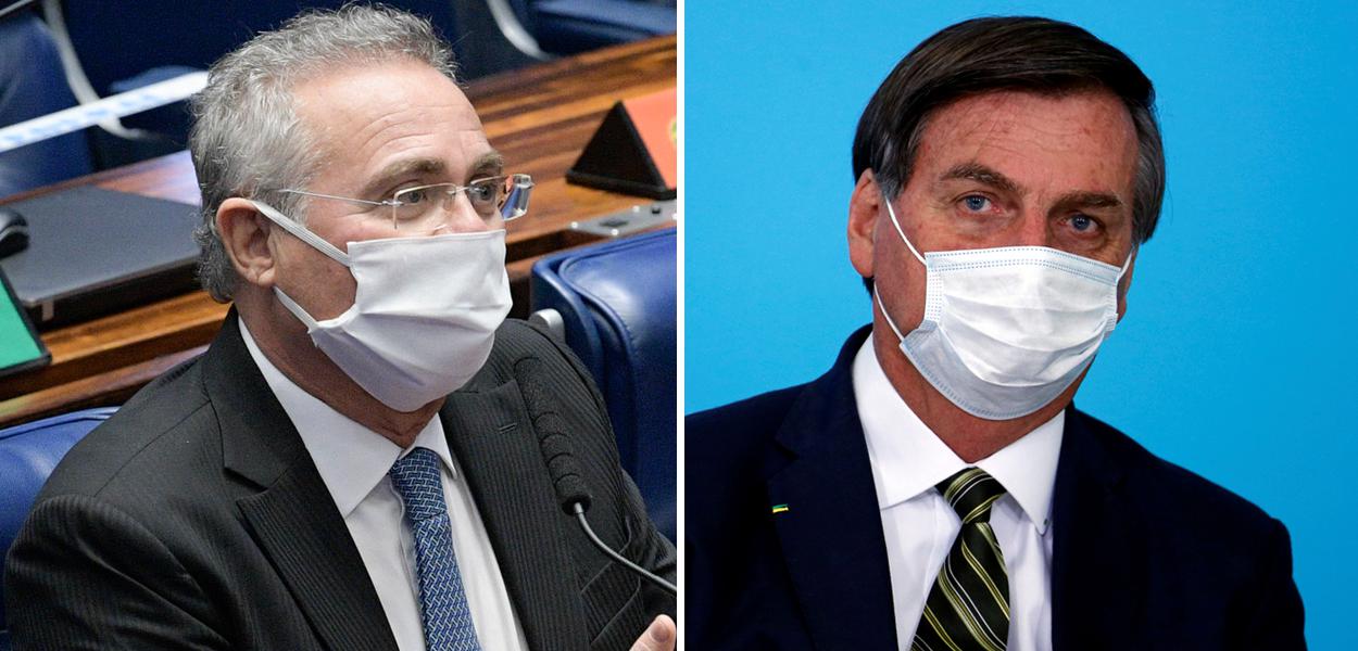 Renan Calheiros e Jair Bolsonaro