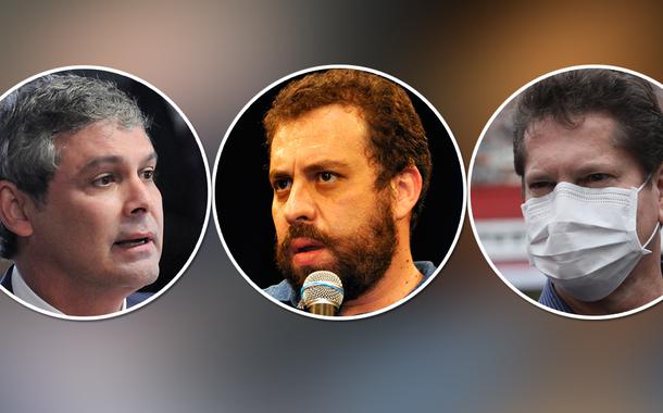 Lindbergh Farias, Guilherme Boulos e Jilmar Tatto