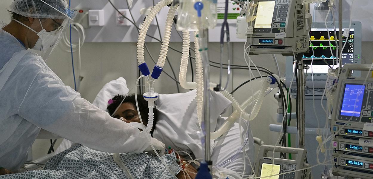 Paciente com Covid-19 em hospital no Rio de Janeiro (RJ) 02/07/2020