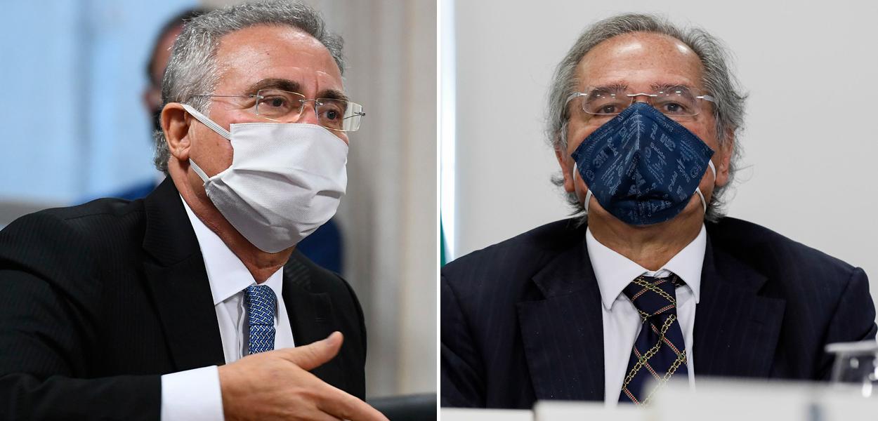 Renan Calheiros e Paulo Guedes