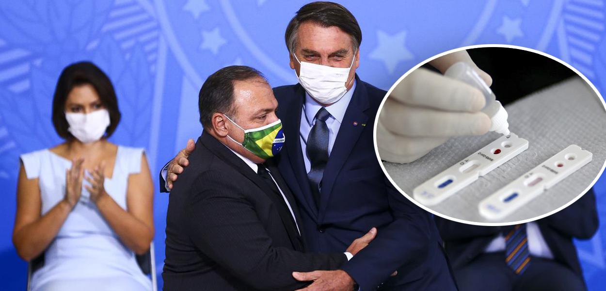 Eduardo Pazuello, Jair Bolsonaro e teste de Covid-19
