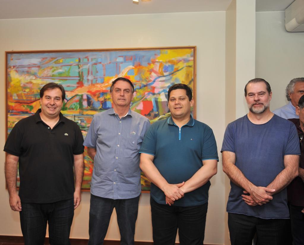 Rodrigo Maia, Jair Bolsonaro, Davi Alcolumbre, Dias Toffoli
