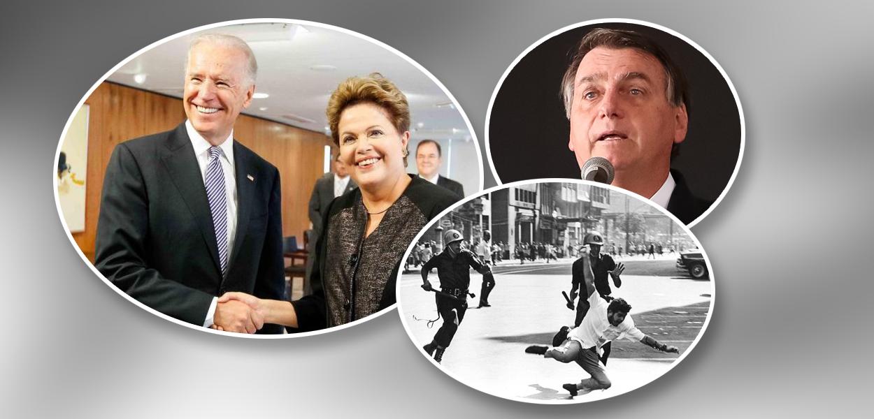 Joe Biden com Dilma Rousseff. Bolsonaro e cena da ditadura no Brasil