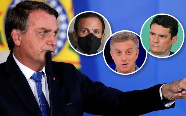 Jair Bolsonaro, João Doria, Luciano Huck e Sergio Moro